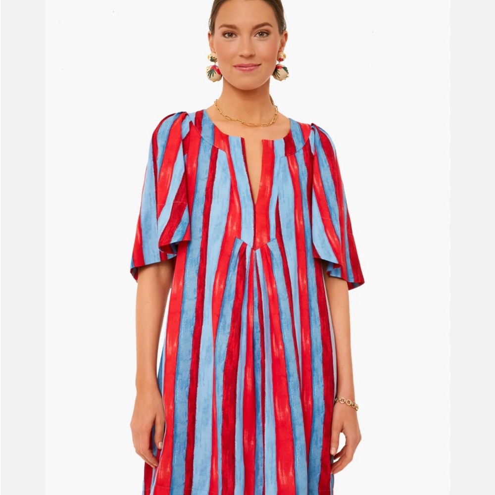 Tuckernuck Pomander Place Finley Flutter Sleeve Dress - 4th of July Dress 🇺🇸